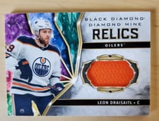 2020-21 Upper Deck Black Diamond Diamond Mine Relics Leon Draisaitl #DMR-LD card