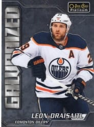 2022-23 O-Pee-Chee Platinum Galvanized Leon Draisaitl #G-3 card