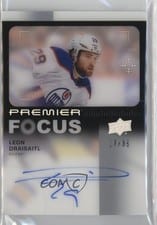 2023-24 Upper Deck Premier Premier Focus Autograph Leon Draisaitl #PFA-LD card