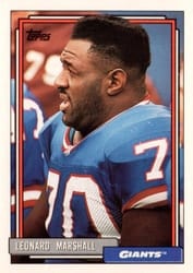 1992 Topps Base Set Leonard Marshall #488 card