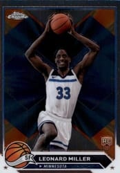 2023-24 Topps Chrome Base Set Leonard Miller #158 card