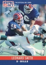1990 Pro Set Base Set Leonard Smith #46 card