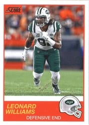2019 Score Base Set Leonard Williams #160 card