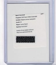 2025 Panini Impeccable WNBA Elegance Jersey Autographs Leonie Fiebich #35 card