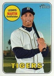2018 Topps Heritage Base Set Leonys Martin #550 card