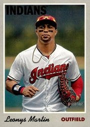 2019 Topps Heritage Base Set Leonys Martin #27 card
