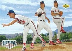 1993 Upper Deck Base Set Lethal Lefties (Mark Langston / Jim Abbott / Chuck Finley) #53 card