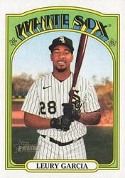 2021 Topps Heritage Base Set Leury Garcia #654 card