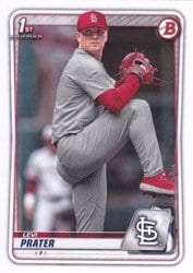 2020 Bowman Draft Base Set Levi Prater #BD-125 card