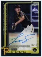 2025 Topps Pro Debut Chrome Autographs Levi Sterling #PDC-34 card