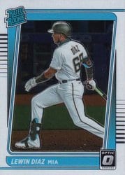 2021 Donruss Optic Base Set Lewin Diaz #98 card