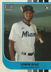 2021 Topps Archives Snapshots Base Set Lewin Diaz #37 card