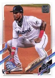 2021 Topps Base Set Lewin Diaz #417 card