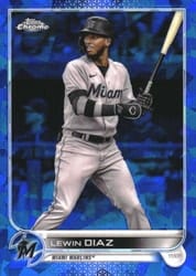 2022 Topps Chrome Sapphire Edition Base Set Lewin Diaz #613 card