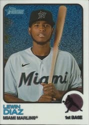 2022 Topps Heritage Chrome Lewin Diaz #723 card