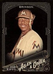 2018 Topps Allen & Ginter X Base Set Lewis Brinson #305 card