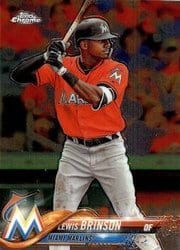 2018 Topps Chrome Base Set Lewis Brinson #124 card