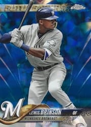 2018 Topps Chrome Sapphire Edition Base Set Lewis Brinson #296 card