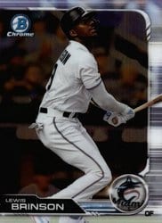 2019 Bowman Chrome Base Set Lewis Brinson #65 card