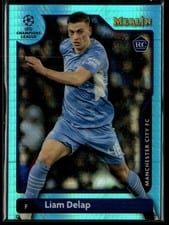 2021 Topps Merlin Chrome UEFA Liam Delap Aqua Speckle #105 card