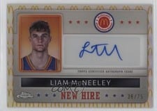 2024 Topps Chrome McDonald's All-American New Hire Badge Autographs Refractor Liam McNeeley #NHB-LIA card