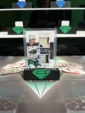 2024-25 Upper Deck Black Diamond Exquisite Collection Dual Swatch Rookies Liam Ohgren #EDS-LO card