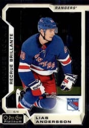 2018-19 O-Pee-Chee Platinum Base Set Lias Andersson #158 card