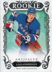 2018-19 Upper Deck Artifacts Base Set Lias Andersson #177 card