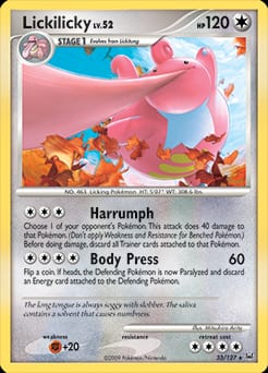 Platinum Lickilicky #33 card