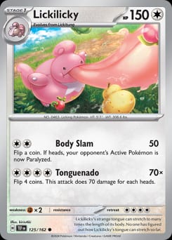 Temporal Forces Lickilicky #125 card