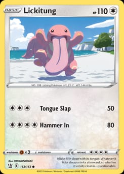 2021 Battle Styles Lickitung #113 card