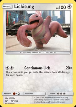 Detective Pikachu Lickitung #16 card