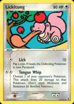 2004 FireRed & LeafGreen Lickitung #37 card