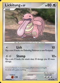 Secret Wonders Lickitung #91 card