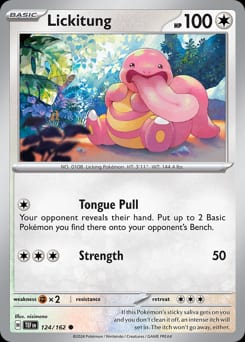 Temporal Forces Lickitung #124 card