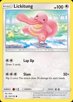 Ultra Prism Lickitung #102 card