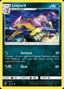 Shining Legends Liepard #49 card
