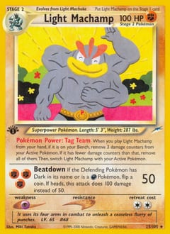 Neo Destiny Light Machamp #25 card