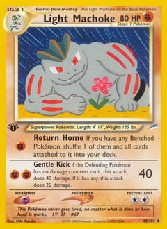 Neo Destiny Light Machoke #49 card
