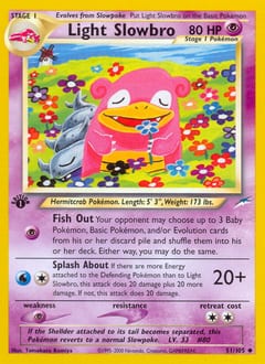 Neo Destiny Light Slowbro #51 card