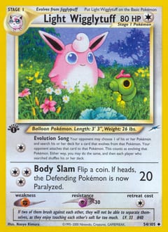 Neo Destiny Light Wigglytuff #54 card