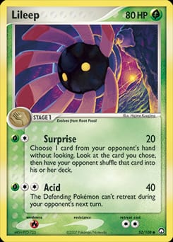 Power Keepers Lileep #52 card