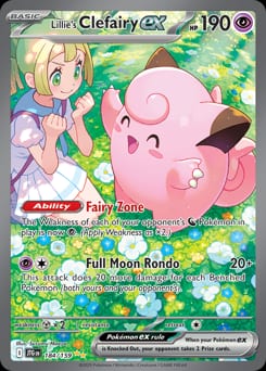 Journey Together Lillie's Clefairy ex #184 card