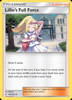 2019 Cosmic Eclipse Lillie's Full Force #196 card