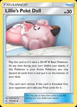 Cosmic Eclipse Lillie's Poké Doll #197 card