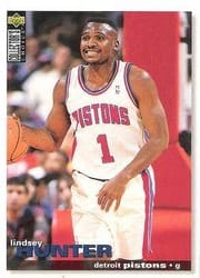 1995-96 Collector's Choice Base Set Lindsey Hunter #256 card