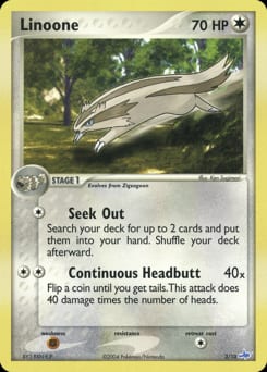 2004 EX Trainer Kit Latios Linoone #3 card