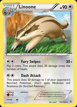 Primal Clash Linoone #112 card