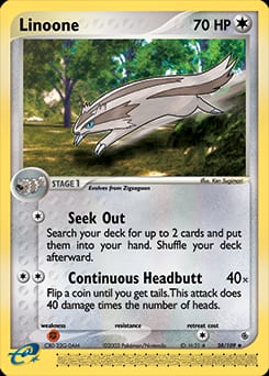 2003 Ruby & Sapphire Linoone #38 card