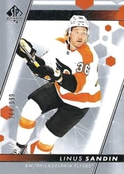 2022-23 SP Authentic Base Set Linus Sandin #186 card
